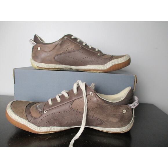 Cushe Men's Dark Brown Leather Sneakers Size 11 Sneakers Minimal UM00276 - Picture 2 of 8